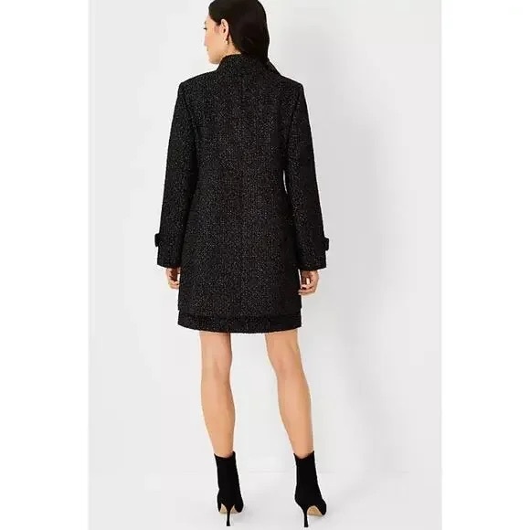 NWT Ann Taylor Double Breasted Tweed Military Coat
Size XS Petite - Picture 3 of 15